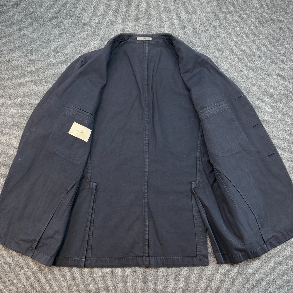 Boglioli Coat Blazer Jacket Cotton Navy Blue size EU 52 Model R3302G - Picture 7 of 16